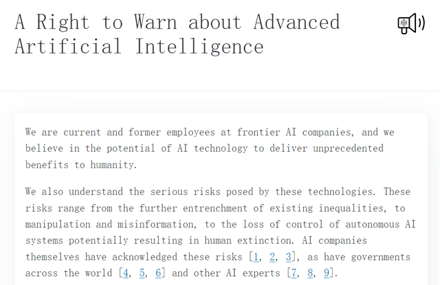 自家员工忍不了！13名OpenAI、谷歌前任现任员工签署联名信，警告前沿AI公司,自家员工忍不了！13名OpenAI、谷歌前任现任员工签署联名信，警告前沿AI公司,第2张