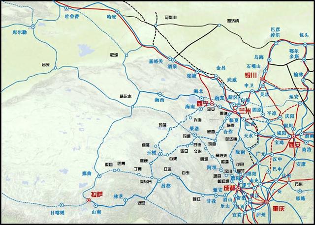 成兰铁路是如何一步步将兰州踢出命名为联通西宁与成都的川青铁路