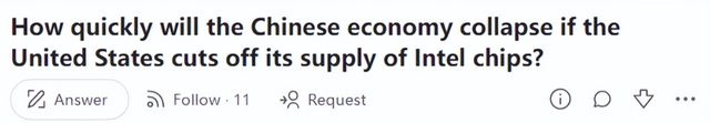 美论坛：若美国中断对中国的芯片供应，中国崩溃的速度会有多快？,美论坛：若美国中断对中国的芯片供应，中国崩溃的速度会有多快？,第1张