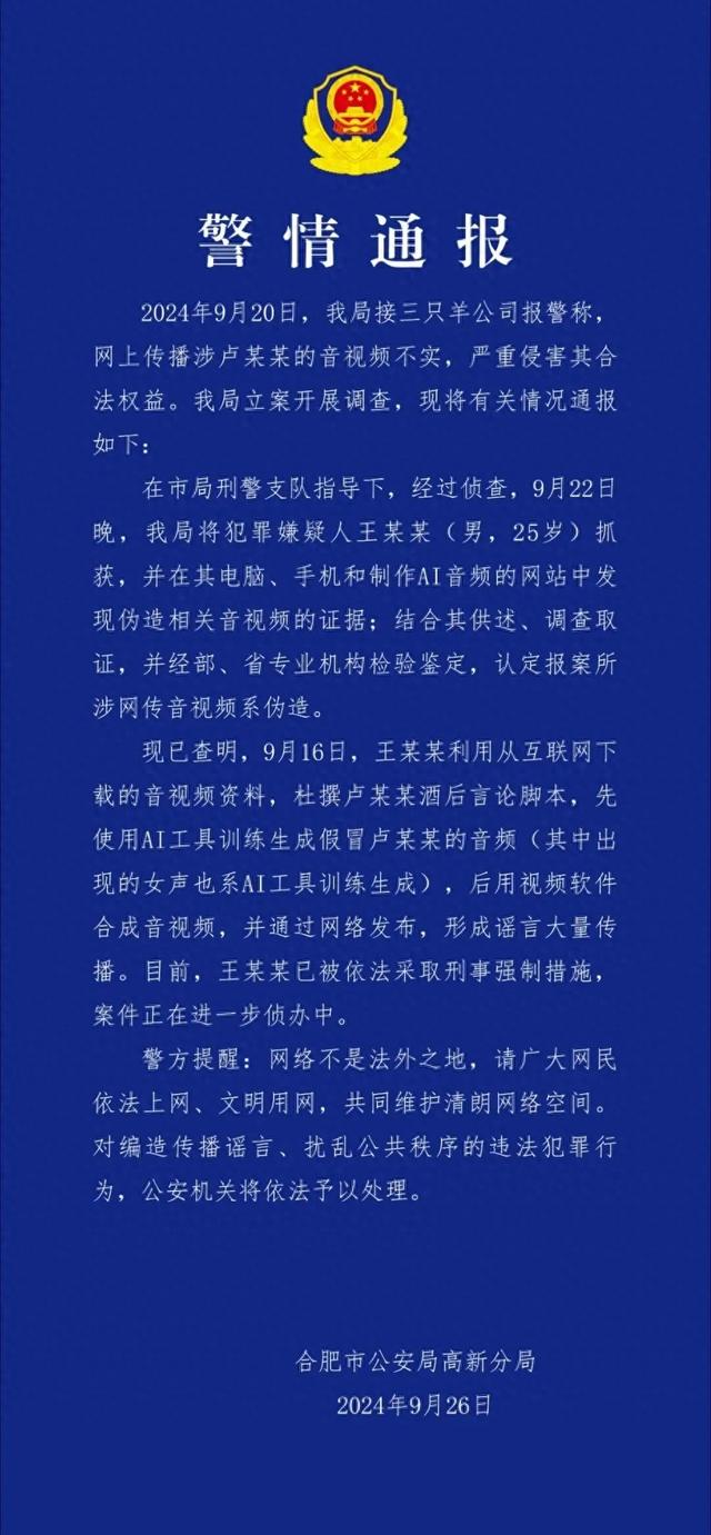 三只羊:终于可以睡个安稳觉了!合肥警方这效率,必须点赞!