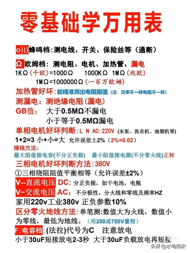 万能表的详细使用方法 及其档位测量功能 及其测量方法 收藏备用！,万能表的详细使用方法 及其档位测量功能 及其测量方法 收藏备用！,第12张