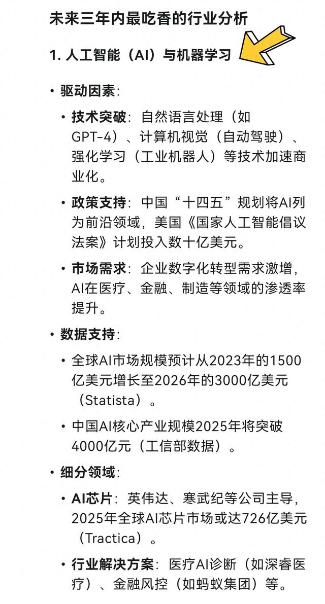 DeepSeek锐评未来三年最吃香的的7大行业类目