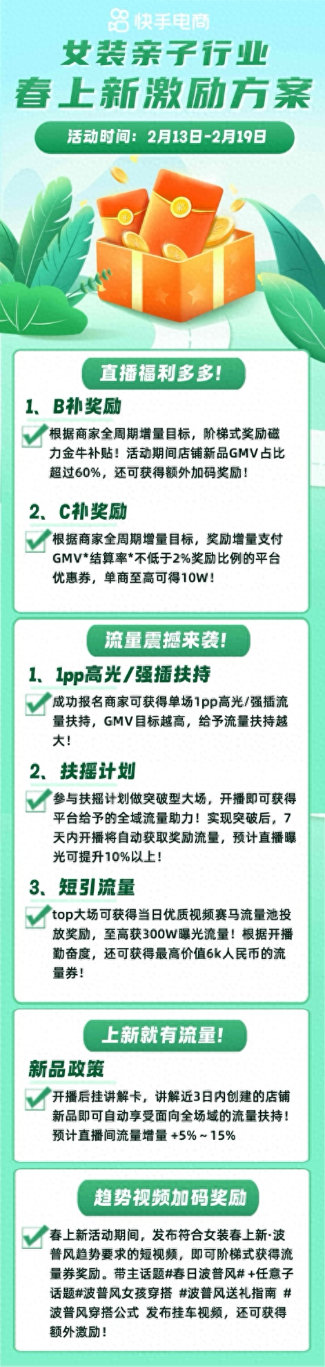 快手女装亲子开启春日焕新季 流量激励叠加各类补贴助商家抢占上新节点